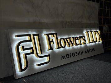 Композитний бокс з об'ємними літерами з контражурною підсвіткою Композитний бокс з об'ємними літерами з контражурною підсвіткою фото