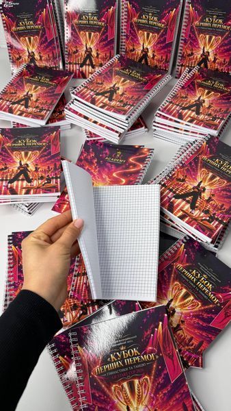 Блокнот брендований на пружині, 100 аркушів, А6, 5 шт Блокнот брендований на пружині, 100 аркушів фото