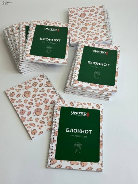 Блокнот брендований на пружині А6 5 шт Блокнот брендований на пружині фото